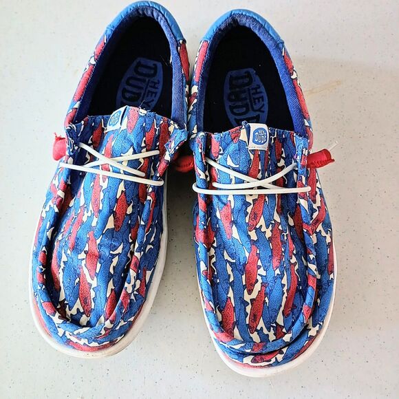 Hey Dude Men’s Fish Camo Slip-On Loafer Shoes Lightweight Casual - 8 - Picture 6 of 9